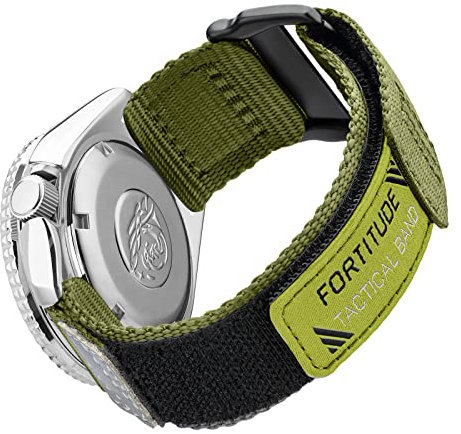 Ritche Ersatz-Uhrenarmband für Herren und Damen, Nylon, Sportarmband, 20 mm, Schnellverschluss, für Omega X Swatch, Moonswatch, Grün, Weiß, Elefant, Strumpffüller für Herren
