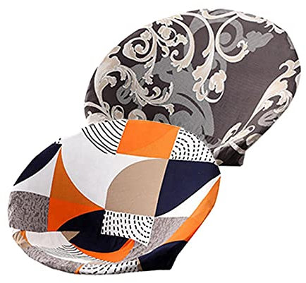 Leefasy 2× Saucer Chair Covers Moon Chair Stretchable Polyester for Hotel Furniture Protection Restaurant, StyleJ
