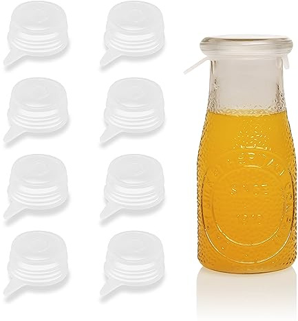 Extra kleine Silikon-Stretch-Deckel, 4,1 cm, wiederverwendbar, für 4,1 cm bis 4,8 cm kleine Gläser, Dosen, Flaschen, 8 Stück