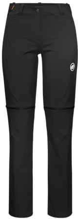 Mammut Outdoor Zip Off Pants Women | Wanderhose für Damen, Funktionshose zum Wandern und Trekking, Outdoorhose, Trekkinghose, Kletterhose, Lang & Kurz, 85% Polyamid, 15% Elasthan | Schwarz, 42