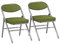 2er Set Klappstuhl Gepolstert , Klappstühle Mit Metallgestell, Kord Klappsessel, Campingstuhl Klappstuhl Balkon Garten Stühle Armeegrün Folding Chair 100 kg Belastbar für Gäste und Veranstaltungen