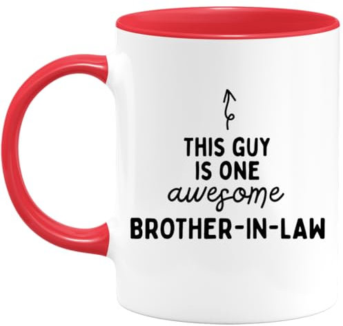 quotedazur Tasse This Guy is One Awesome Brother-in-Law – Keramik-Kaffeetasse für Ihren Schwager – personalisiertes Geschenk – Originalartikel für Geburtstag, Weihnachten, Dankeschön