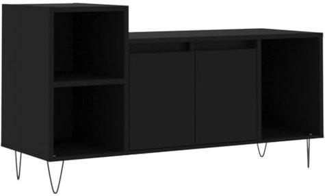 vidaXL Mobile Porta TV Nero 100x35x55 cm in Legno Multistrato