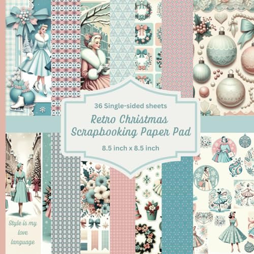 Retro Christmas Scrapbooking Paper Pad