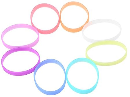 Happyyami 8pezzi Braccialetti Silicone Luminosi Colorati Per Fitness Sport e Feste Accessori Personalizzati Comodi e Resistenti