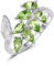 KINGWHYTE Blattring 925 Sterling Silber Peridot Daumen Ringe für Frauen Grün Einstellbare Finger Ring Offener Peridot Schmuck Geburtsstein Geschenke für Frauen Mädchen