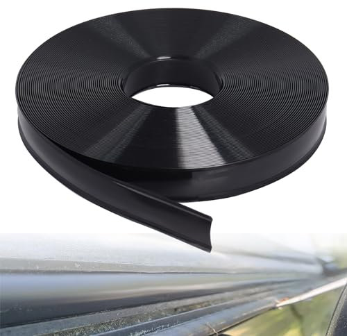 2,5 cm Wohnmobil-Vinyl-Verkleidungseinsatz, 30 m, RV-Eckleiste außen, Schraubenabdeckung für Wohnmobil, Wohnwagen, Reiseanhänger, Schwarz