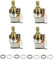 FLEOR 8PCS A250K+B250K Push Push Bounce Schalter Potentiometer Kurzer Split-Kupferschaft für E-Gitarre Bass Lautstärke/Tonregler (Satz 4A4B)