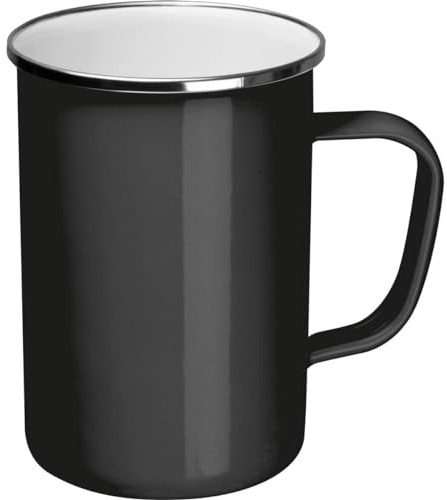 Emaille Tasse / Füllvermögen: 550ml / Farbe: schwarz