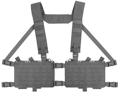 Alpha Chest Rig Split Vest Quick Release MOLLE System Fit For Mag Pouch Radio GP Bag