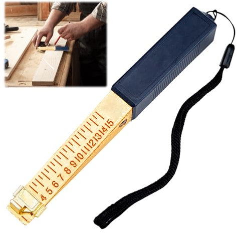 Door Gap Measuring Tool, Wedge-Shaped Vernier Feeler Gauge 1-15mm Fire Door Gap Gauge Checker Tool, Feeler Gauges Door Gap Measuring Engineering Ruler for House Engineering Inspection Flatness - 0.5mm