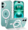 BENTOBEN für iPhone 16 Hülle für Mag-Safe mit Ständer, [Magnetisch Ständer Ring] Clear Kabellos Dünn TPU Bumper Cover Case Handyhülle iPhone 16 6.1, Transparent