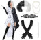 IEEILULU Cruella Devil Kostüm Damen, Cruella Teufel Kostüm Damen, Cruella Kostüm mit Kapuzenmantel Strickjacke und Handschuhe, Costume Film Charakter Verkleidung Damen für Karneval (monochrom, M)