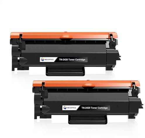 MEGOFFICE TN2420 Toner Kompatibel für Brother TN-2420 TN-2410 für MFC-L2710DW MFC-L2710DN MFC L2710DW MFC L2710DN HL-L2350DW HL-L2375DW DCP-L2530DW (2 Schwarz)