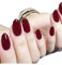 24pcs Glossy Wine Red Press On Nails, Medium Oval Shape Almond with Glue Tabs