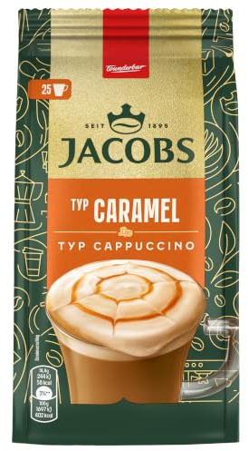 Jacobs Typ Cappuccino Caramel, Getränkepulver mit löslichem Bohnenkaffee, Instant Kaffee, für 25 Getränke, 360 g