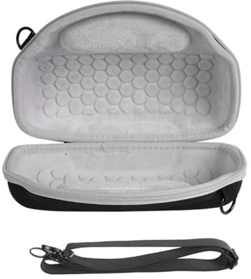 Storage Bag for JBL Charge 5, Anti-Pressure and Anti-Shock Hard EVA Material Single Shoulder Bag Audio Organizer for Charge 5 Wireless Bluetooth Speaker Protective Accessories (Lined Grey)