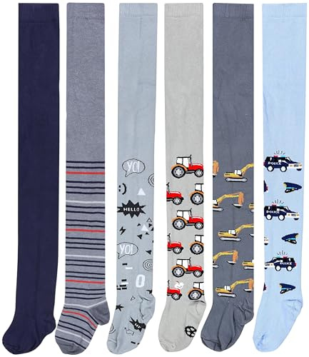 TupTam Baby Jungen Strickstrumpfhose 6er Pack, Farbe: Farbenmix 13, Größe: 92-98