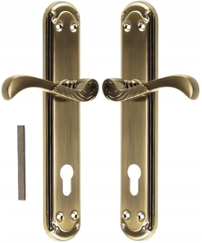 FEINZ Türklinke Casablanca 72 mm | Türgriffe Innentüren, Drückergarnitur, Langschild, ergonomischer Türgriff, Rückstellung, Türbeschlag, Zimmertüren, Haustüren