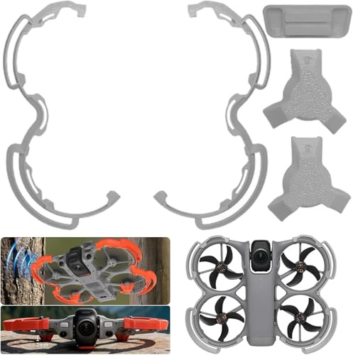 Honbobo Protection Kit for DJI Avata 360, Propeller Guard+Landing Gear, Gimbal Protective Cover Bumper Rings Extended Rear Legs Drone Mount Accessories for DJI Avata 360 (Grey)