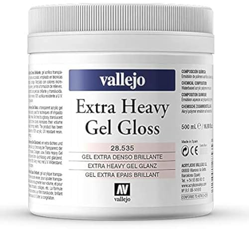 Vallejo : Acrylic Extra Heavy Gel Gloss Medium : 500ml