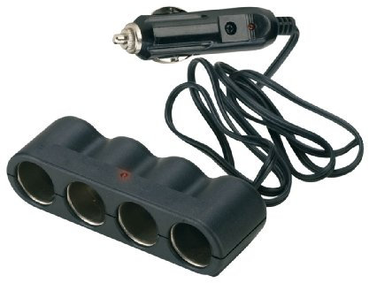 S.O.S. 35065 KFZ-4-Fach-Verteiler für Zigarettenanzünder, 12 V/24 V