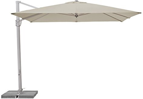 Suncomfort by Glatz Sonnenschirm Sunflex, off grey, 300 x 300 cm quadratisch, Gestell Aluminium, Bespannung Polyester, 28 kg