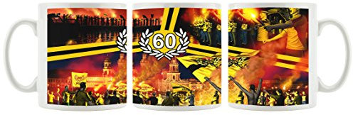 Ultras-Art Dresden Geburtstag Sechzig als Bedruckte Kaffeetasse/Teetasse aus Keramik, 300ml, weiß