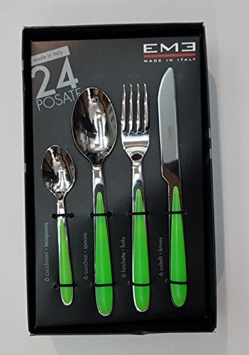 Posate 24pz caribe verde cristal n.37 eme posater