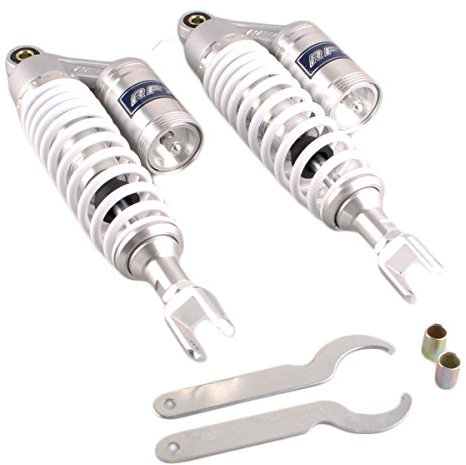 Gzyf 31,8 cm 320 mm Air Shocks forcella per Honda Kawasaki Suzuki Yamaha motorcycle bianco