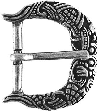 Auroris Mittelalterliche Gürtelschnalle 4,5 x 4 cm für 3cm Riemen silberfarben