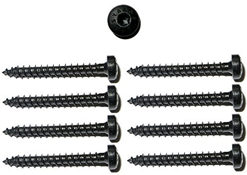 8 vis Assy à tête bombée spéciales vis à Bois 3x10mm Filetage Noir vis asymétriques pour Haut-Parleur