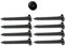 8 vis Assy à tête bombée spéciales vis à Bois 3x10mm Filetage Noir vis asymétriques pour Haut-Parleur