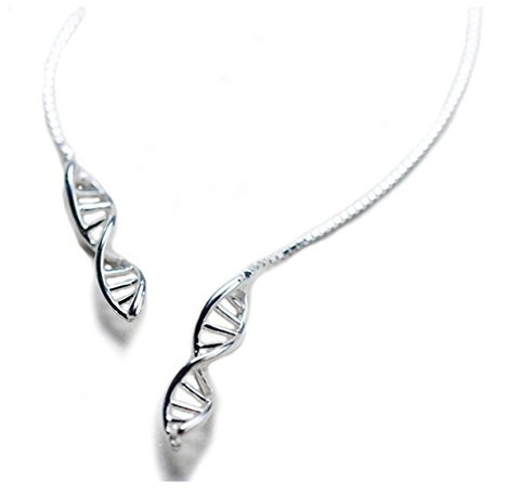 Helen de Lete Modische DNA-Ohrringe aus 925er Sterlingsilber, Sterling-Silber, No_Stone