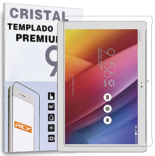 REY Protector de Pantalla para ASUS ZENPAD 10 / 10.1 Z300C - Z330C - Z300M, Cristal Vidrio Templado Premium