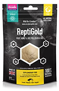 Arcadia - Earth Pro Jellypot Gold - ReptiGold - 50g - 50/50 Fruit, Honey & Bee Pollen Mix - For Omnivores & Frugivores - Easy To Feed & Store - Made From All-Natural Ingredients