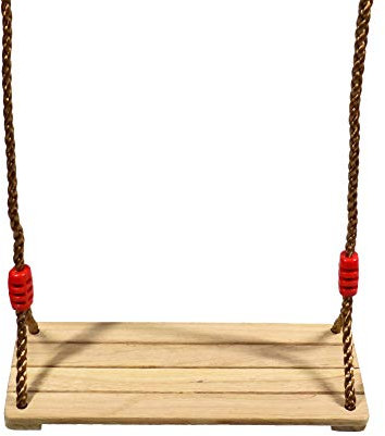 ValueHall Holz Schaukel Schaukelsitz mit Einstellbares Seil Schaukel Kinderschaukel Garten Brettschaukel aus Holz für Erwachsene Kinder V7110A