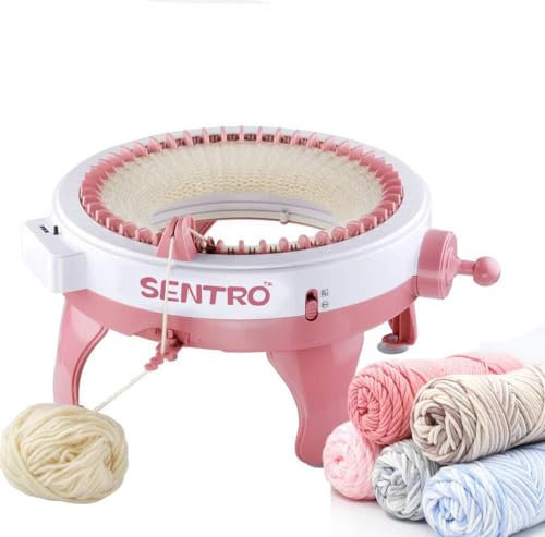 Express-Kingsize 48 Nadeln Strickmaschine, Strickmaschine mit Reihenzähler DIY Strickbrett Rotierender Doppelwebstuhl für Socke, Nadelmaschine für Erwachsene und Kinder, große Größe DIY Spielzeug