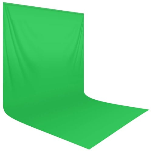 Hemmotop Green Photo Backdrop 10 x 20 ft Green Screen Green Chromakey Muslin Background,Large Seamless Green Backdrop Background Cloth,for Photography,Video and Televison