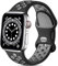 Epova Sport Armband Kompatibel mit Apple Watch Armband 42mm 44mm 45mm 46mm 49mm, Atmungsaktives Weiches Silikon Armband Kompatibel mit iWatch SE Series 10 9 8 7 6 5 4 3 2 1 Ultra, Schwarz/Grau