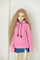 XiDonDon 30CM / 45CM / 60CM Puppenkleidung 1/3 1/4 1/6 BJD Puppenzubehör BJD SD DIY Mode Hoodie Spielzeug Puppen Kleidung (Pink,1/6)