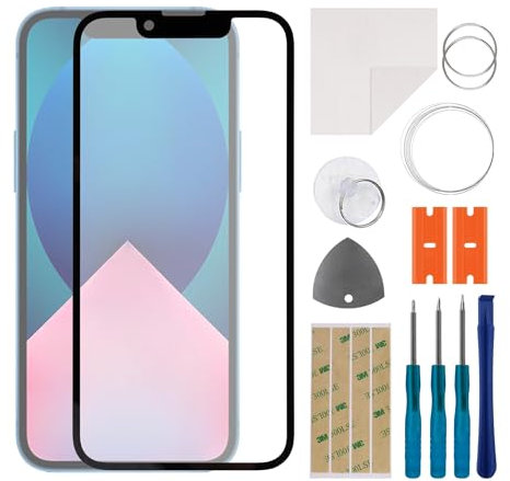 swark Set de reparación de cristal frontal de pantalla compatible con iPhone 13 Mini, incluye herramientas