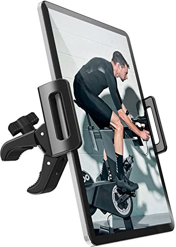 Tendak Laufband Tablet Halter Heimtrainer Fahrrad Tablet Halterung, Mikrofonständer Tablet Halter, 360° Drehbar Tablet Halter für iPad Pro, iPad Mini, iPad Air, 4.7-12.9 Zoll Tablet