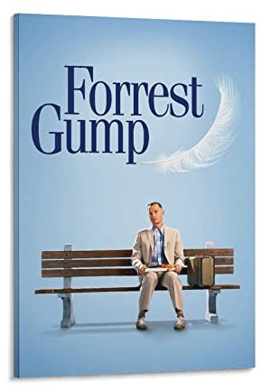 Forrest Gump Filmposter, dekoratives Gemälde, Leinwand, Wandkunst, Wohnzimmer, Poster, Schlafzimmer, Gemälde, 60 x 90 cm