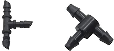 Raccordo connettore 3 mm, 4 mm, tubo flessibile a T raccordo per tubo di irrigazione raccordo adattatore tubo a T deviatore a 3 vie, 20 pezzi (specifica filettatura: collegare tubo da 4 mm)