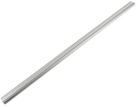 SPRINTIS Schneidelineal aus hochwertigem Aluminium, Lineal mit Anti-Rutsch-Beschichtung und genauer Stahlkante, ohne Fingerschutz (150 cm)