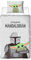 Character World Disney Offizielles Star Wars The Mandalorian Bettwäsche-Set für Einzelbett, wendbar, zweiseitig, inklusive passendem Kissenbezug, Grogu Baby Yoda Kinder-Bettwäsche-Set