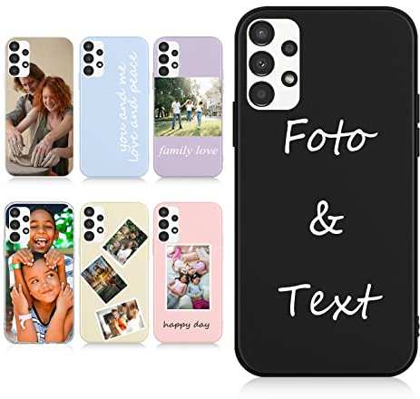 Yoedge Personalisierte Handyhülle für Samsung Galaxy A12 A13 A14 A15 A25 A55 A54 A51 A52 A52s A53 A50s A30s A21s A22 A32 A33 S20 FE S21 FELite S22 S23 S24 Ultra Foto Bild Text Individuelle Case