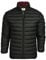 Xact Men's Insulated Funnel Neck Quilted Puffer Jacket, Soft Fleece-Lined Collar, Front Zipped Hand Pockets (Jet Black) M