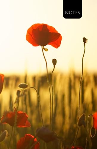 Notizbuch/Journal Mohn, A5, 100 Seiten (Notizen, To-Dos, Kontakte, Kalender)